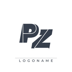 A sophisticated and professional logo design featuring the initials PZ in a bold sans serif typeface suitable for various business branding purposes