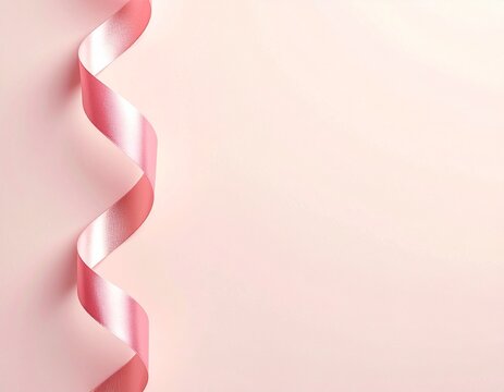 Serpentina de celebraci&oacute;n con forma simple y suave, sin patrones complejos, fondo limpio uniforme