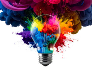 Bulb png light bulb png colorful light bulb png bulb with color splash png lamp png 