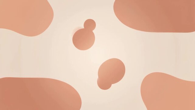 Abstract Beige Background with Organic Shapes and Circles.