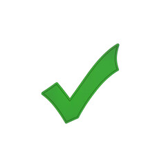 Green Checkmark Symbol for Approval and Completion
