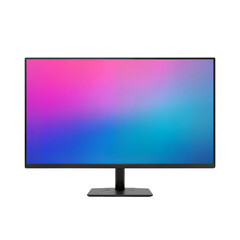 Modern Computer Monitor with Vibrant Gradient Screen Display