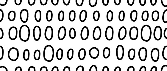 Abstract vector pattern with black dot shapes and diagonal rhythm. Hand drawn sprinkle texture creates minimalist background. Vector illustration on an isolated background.