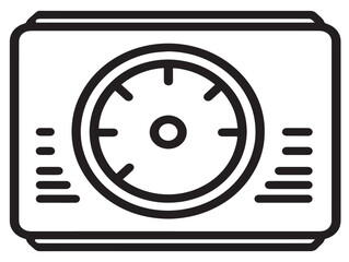 Elegant business dashboard graphic in simple minimalist vector style