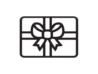 Elegant gift voucher coupon icon with clean modern lines