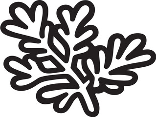 Obraz premium Gorgeous fresh herbs icon with natural minimalist vector style