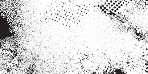 Abstract vintage stone, concrete, dirt, noise surface pattern. Grunge halftone background Vector, black and white error glitch art design grunge background Dot pop art comic sport style vector . © human