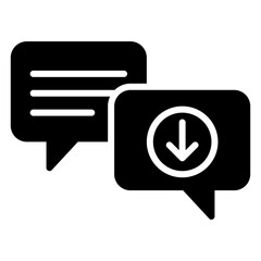 message download solid icon
