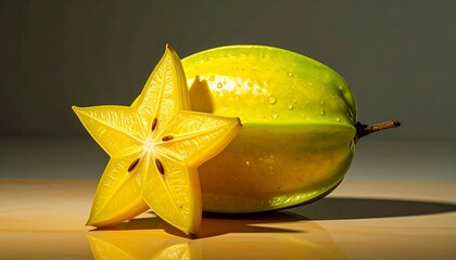 Fresh Star Fruit (Carambola) and Slice