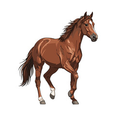 Obraz premium vector illustration of a horse on a white background