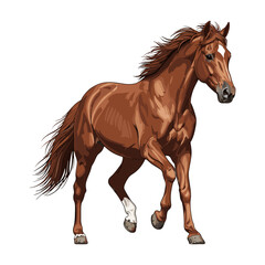 Fototapeta premium vector illustration of a horse on a white background