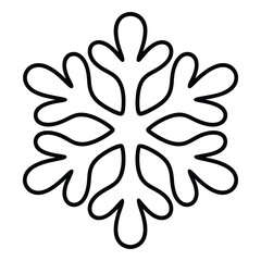 Snowflake Winter Vector Icon Christmas Snowflake Decorative Element Seasonal Design Frosty Ornament Cold Weather Xmas Graphic Star Shape Ice Crystal Geometric