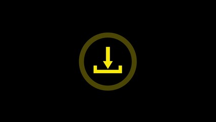 Fototapeta premium Download icon with arrow