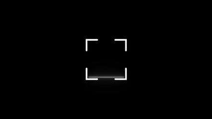 Obraz premium Glowing scanner fingerprint icon with neon style representing secure digital identity verification process. 