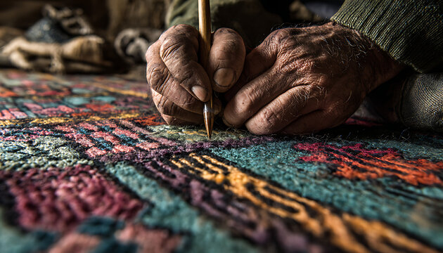 The art of Balochi carpet weaving