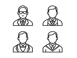 Fototapeta premium Lovely father theme line art in a gorgeous minimalist icon set