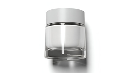 Blank cosmetic cream jar packaging mockup