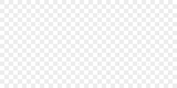 Seamless Transparent Grid Pattern Background with Dots, Minimal Technical Design