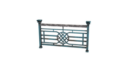 金属製の柄のある柵のイラスト