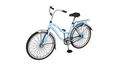 白い背景の自転車のイラスト