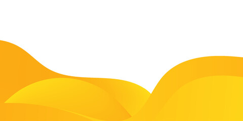 Abstract Yellow Wave Background on White with Smooth Modern Shapes. Suit for banner, web, poster, pamflet, brochure and presentation