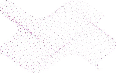 Purple dotted line map of a country