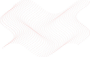 Pink dotted line map of a country