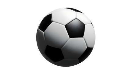 Naklejka premium A soccer ball on transparent background with black and white panels