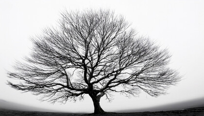 This Is A Black And White Monochrome Photograph Featuring A Stark Tree Branch Devoid Of Any Leaves Captured Against A Bright White Backdrop