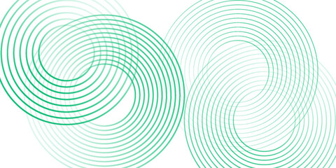 Green white abstract background overlap layer on bright space with circles effect decoration modern. banner with lines style design texture Graphic design element stripes concept