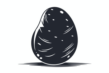 Two black and white mussels illustration showcasing textured line work and rounded shapes