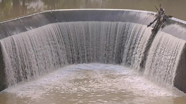 small dam in a city park