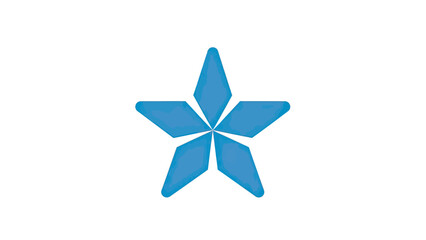 Obraz premium Abstract Blue Star Geometric Shape Graphic Design