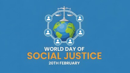 World day of social justice logo and text
