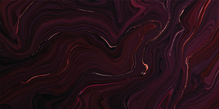 A dark chocolate background featuring a brown liquid texture with silk waves and a satin flow swirl design in an artistic material pattern