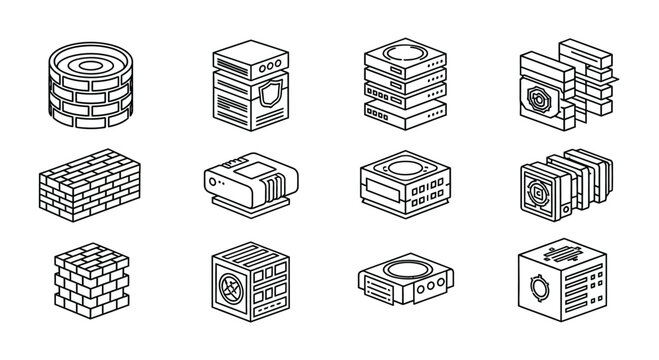 Collection of various server units