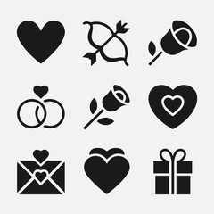 Valentine Icon New Design Black And White