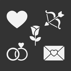 Valentine Icon New Design Black And White