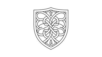 Celtic Knot Shield Vector Graphic