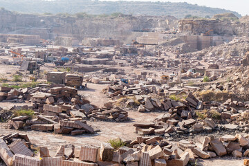 environmental impact of stone quarrying in hilly terrain in Aravalli mountain range