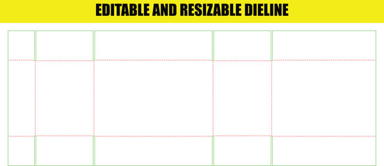 Professional Editable Resizable Dieline Template for Packaging Boxes FEFCO Standard