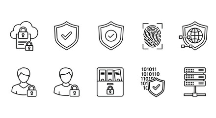 Illustrations of various security measures