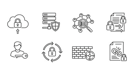 Illustrations of various data security measures