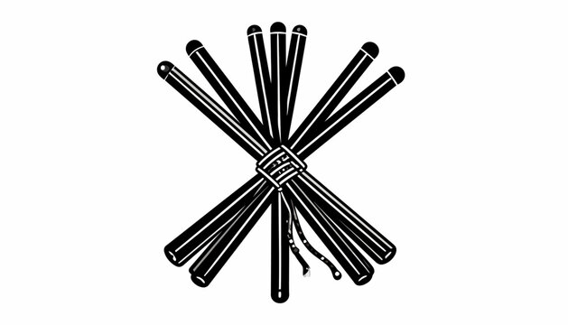 Fasces symbol in black and white, ancient Roman power emblem.