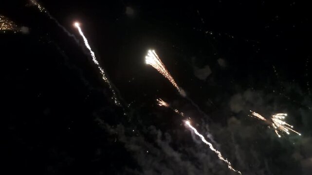 Fireworks celebrate in the sky