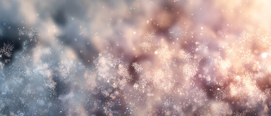 Obraz premium Beautiful Soft Focus Snowflakes on a Dreamy Winter Background