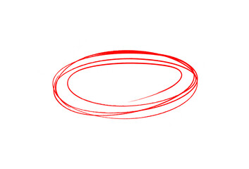 Highlight pen line. Hand drawn circle underline sketch. Oval pencil stroke. Doodle mark scribble.