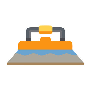 Vector illustration of hand scraper tool for wall work