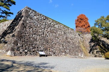 高知城 二ノ丸跡の石垣