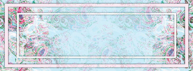 digital silk scarf design with seamless textile pattern © remember